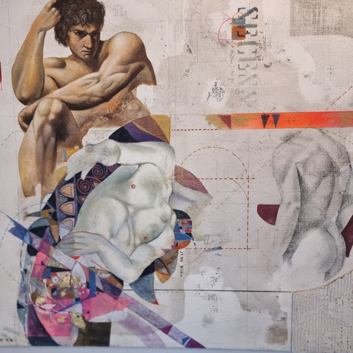 Essenza dell’Uomo tecnica mista su tela Roberto Nezzi-photo-3