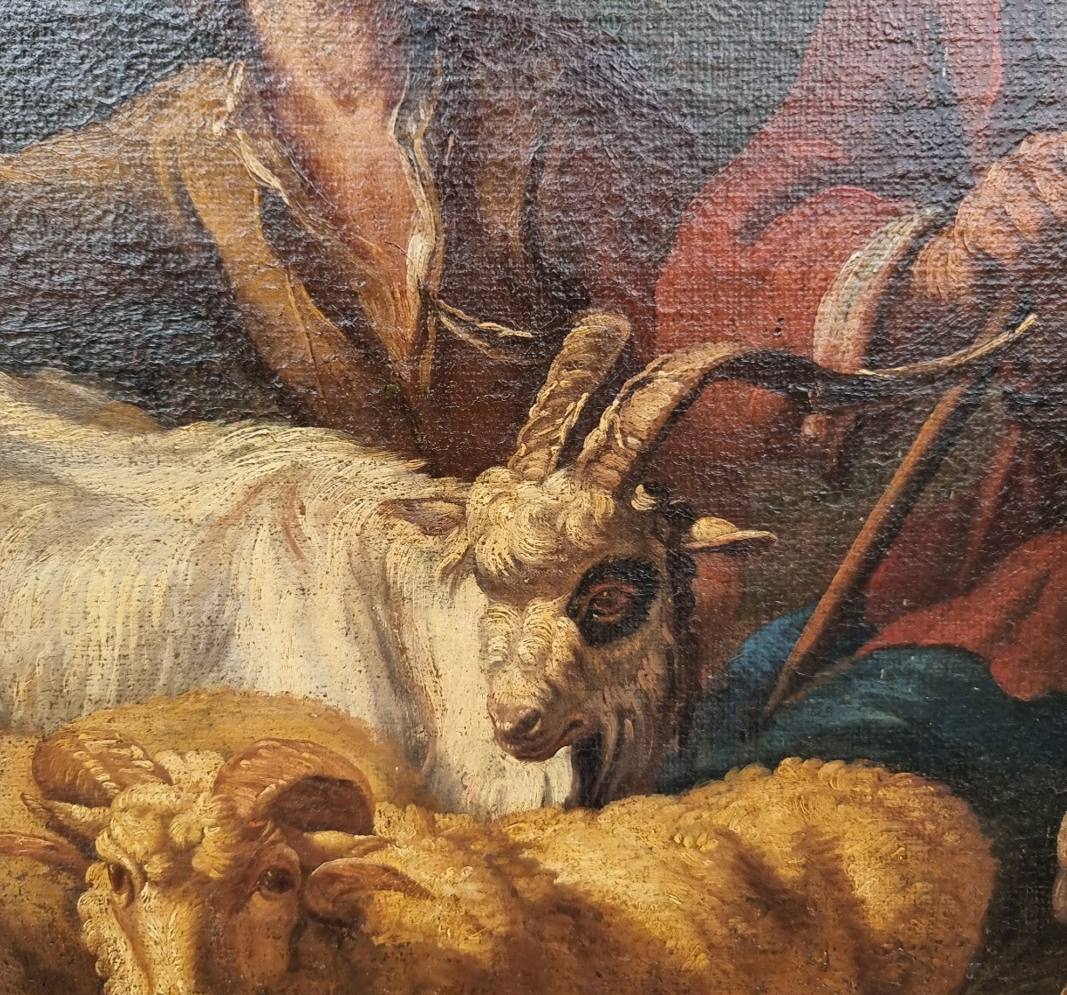 Olio su tela fine 600 Fuga d’Egitto di Philipp Peter Roos 1657-1706-photo-4