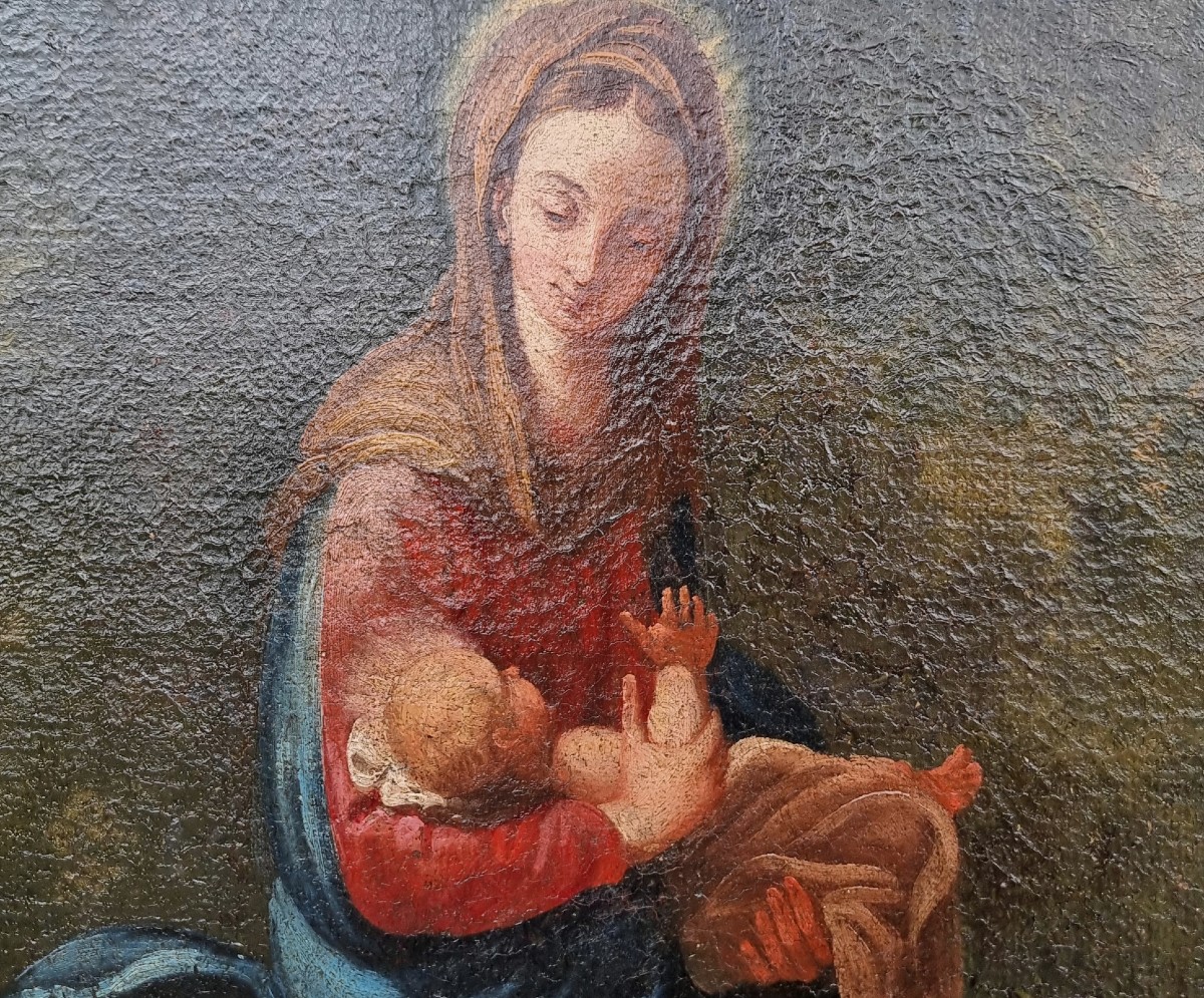 Olio su tela fine 600 Fuga d’Egitto di Philipp Peter Roos 1657-1706-photo-2