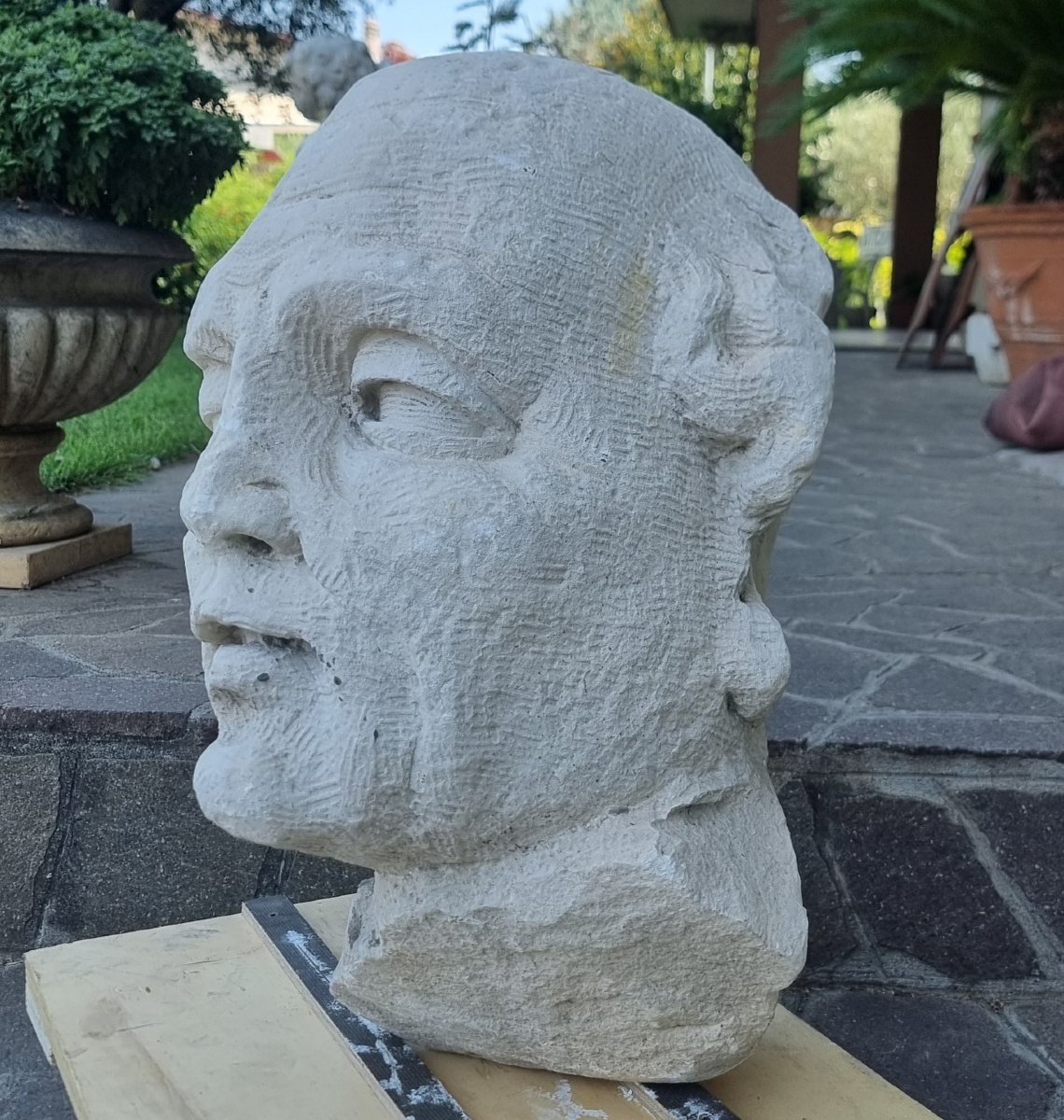 Testa in pietra di filosofo 1920
