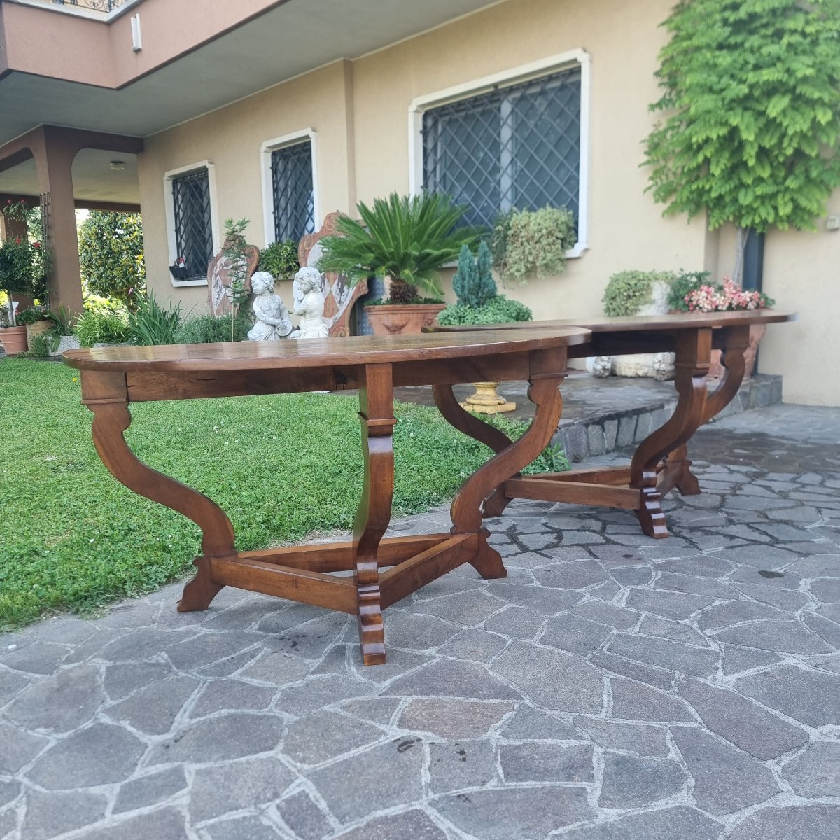 Coppia di consolles Toscane del 700 in noce-photo-1