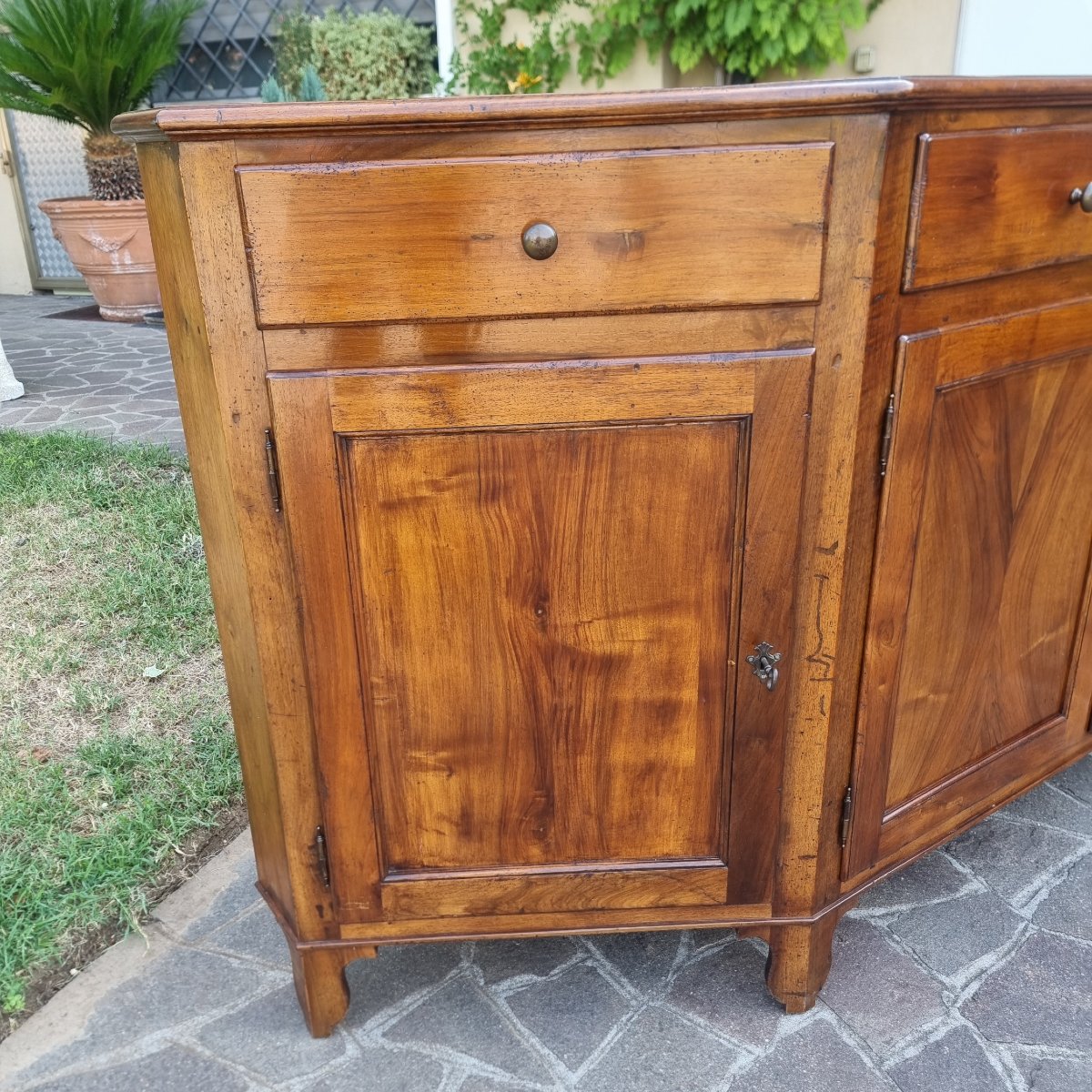 Credenza scantonata in noce Veneta 800-photo-4