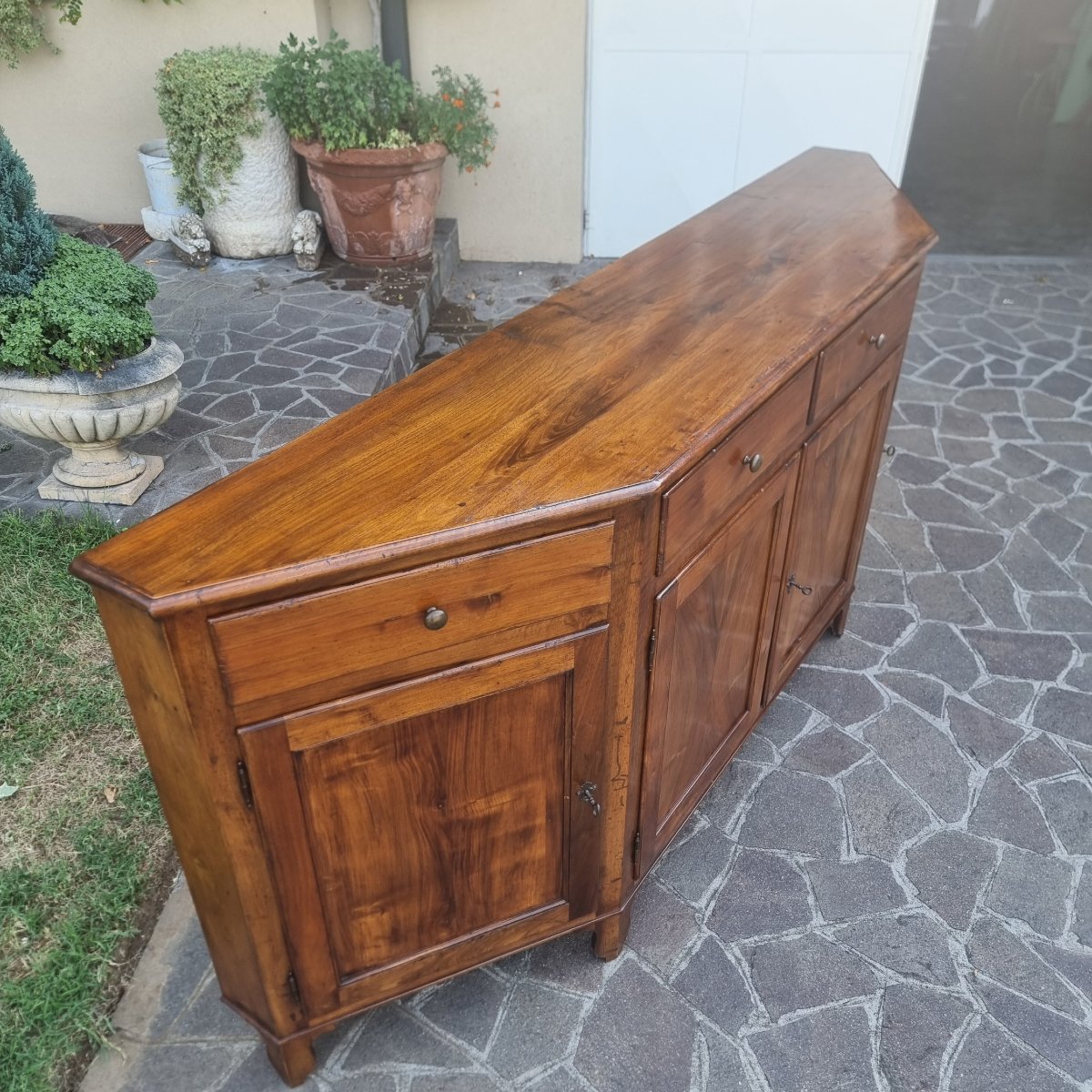 Credenza scantonata in noce Veneta 800-photo-1