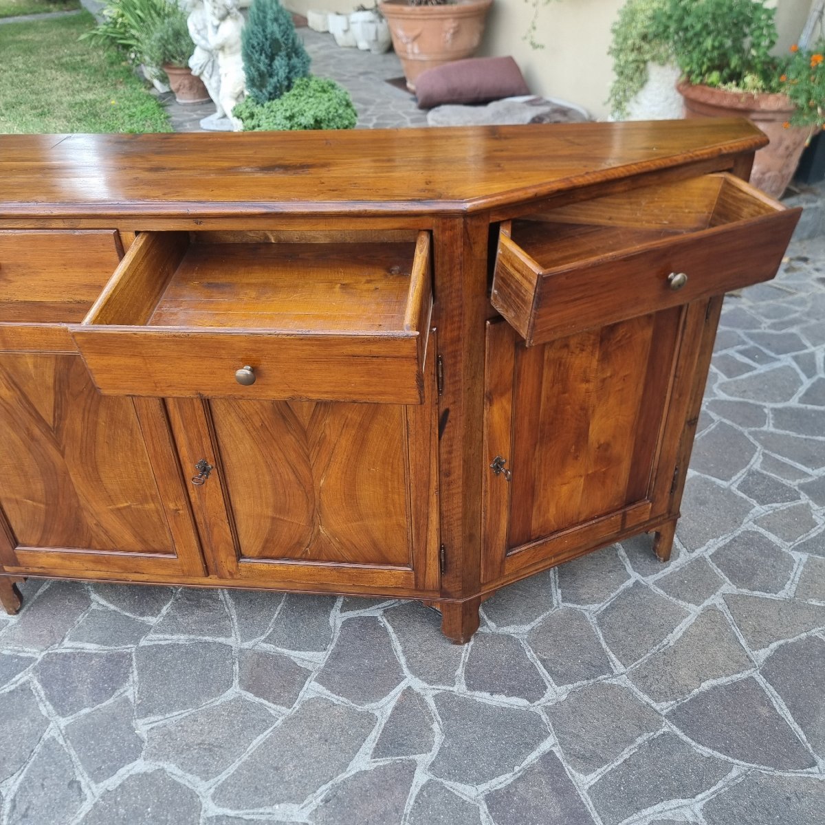 Credenza scantonata in noce Veneta 800-photo-4