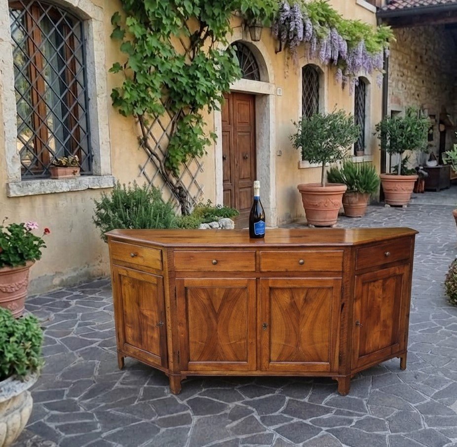 Credenza scantonata in noce Veneta 800-photo-8