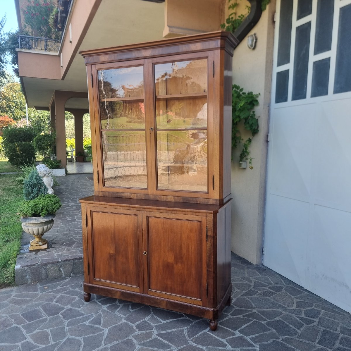 Libreria vetrinetta in noce del 1800 Veneto-photo-2