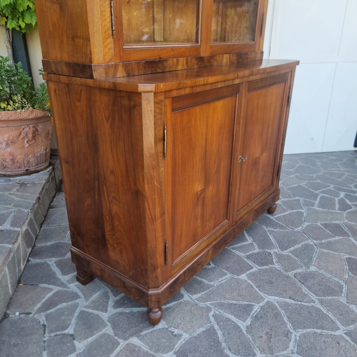 Libreria vetrinetta in noce del 1800 Veneto-photo-2