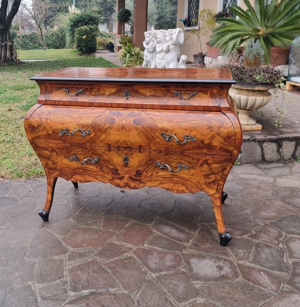 Cassettone Lombardo '800 in Style Luigi XV-photo-2