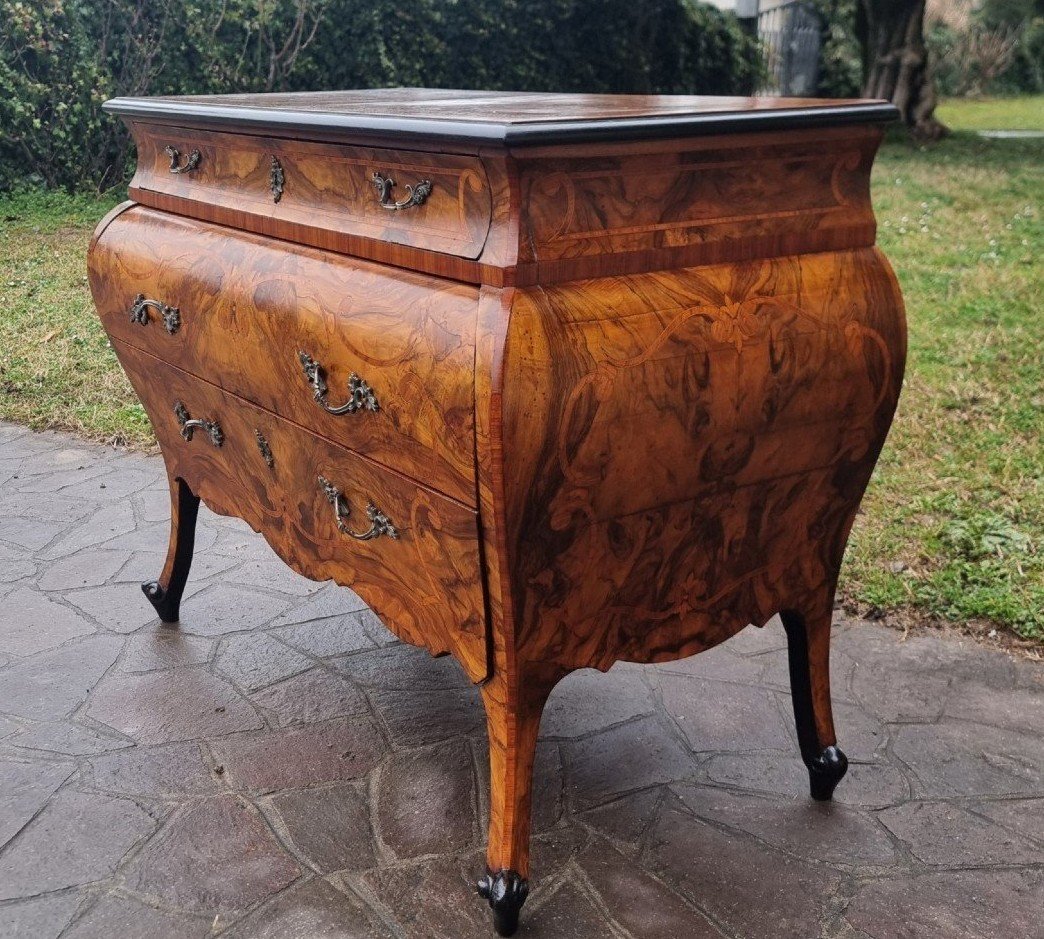 Cassettone Lombardo '800 in Style Luigi XV-photo-3