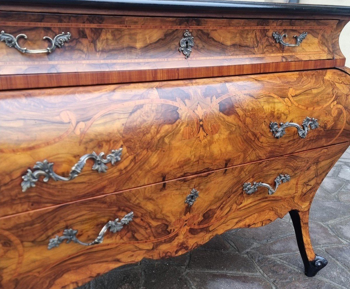 Cassettone Lombardo '800 in Style Luigi XV-photo-1