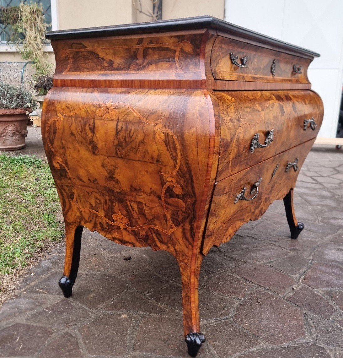 Cassettone Lombardo '800 in Style Luigi XV-photo-3