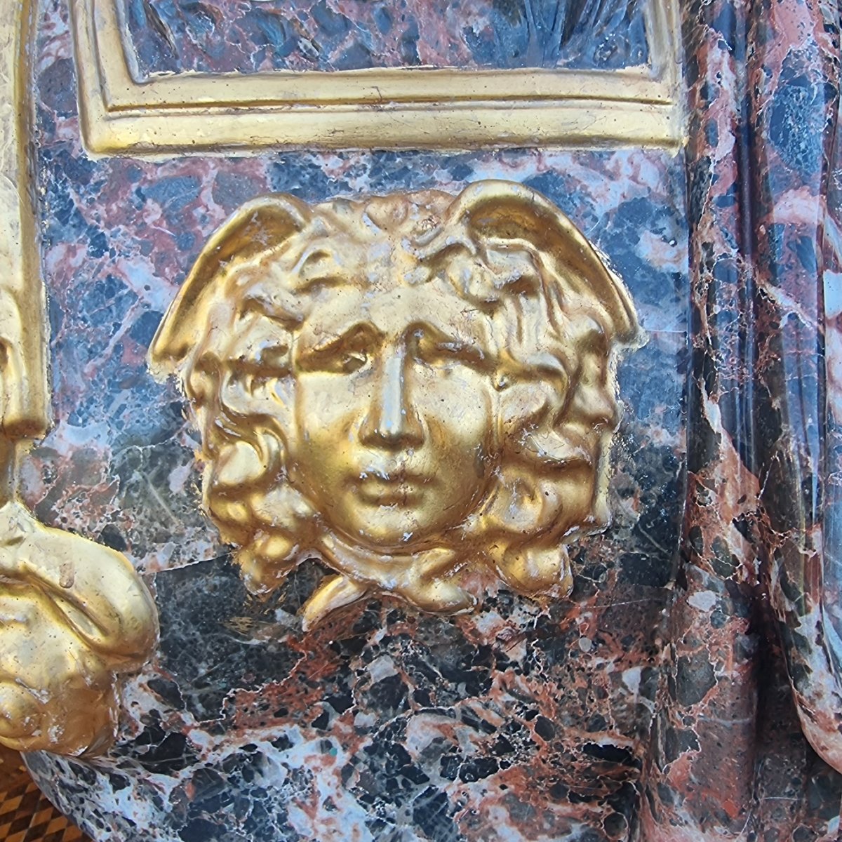 Busto di Adriano imperatore romano del 1950 in terracotta dipinta e vetrificata-photo-4