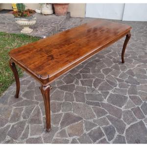 Tavolo Luigi XV del 700 in noce Piemontese