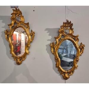 Coppia di specchiere dorate veneziane dell’800