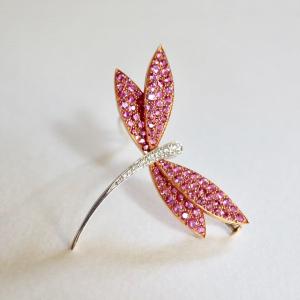 Van Cleef & Arpels Dragonfly Brooch Pink Sapphires And Diamonds