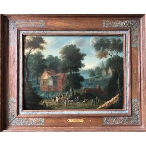 Maximilian Blommaerdts Attributed To, Animated River Landscape