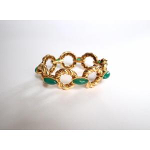Boucheron Important Bracelet Circa 1960 Gold And Chrysoprases