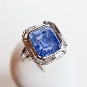 17 Carat Unheated Ceylon Sapphire Ring