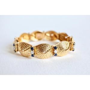 Boucheron Antique Bracelet 1960 Gold And Sapphires