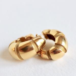 Mauboussin 18k Yellow Gold Ear Clips 1960