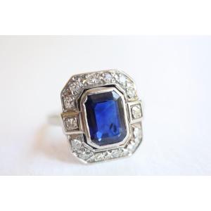 1930 Sapphire And Diamond Ring