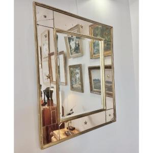 Pierre Lardin, Rectangular Mirror With Glazing Bars, 1940s