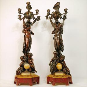Pair Candelabra XIX