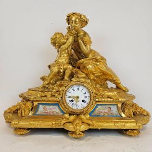 Sevres Style Bronze Pendulum