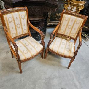Pair Of Empire Armchairs