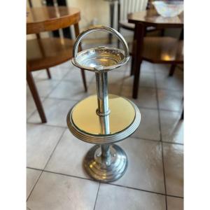 Ashtray On Foot With Small Circular Mirror Rest / Mini Coffee Table (1930) 
