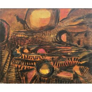 Abstract Composition Painting 20th Century
