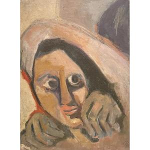 Cubist Portrait Painting 1965