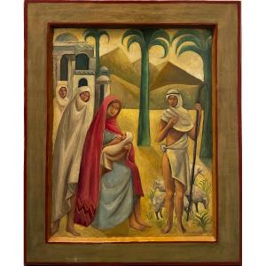 Orientalist Scene Painting Signed Sergeff, 20th Century