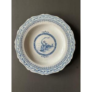 Delft Plate, 17th Century, Nereid 
