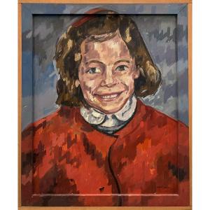 Portrait Of A Child, Antonio Santos, 20th Century