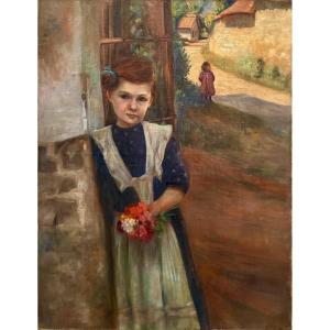 The Little Girl With The Bouquet Of Flowers, 1911