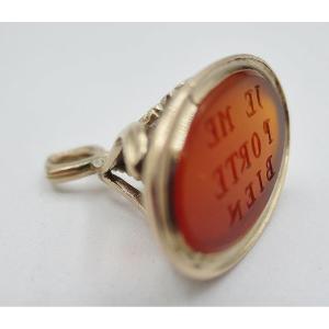 Vermeil Thumb Stamp. Eighteenth Century.