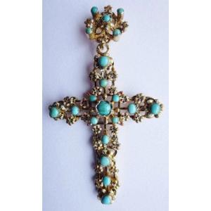 Vermeil Cross, 19th Century.