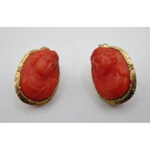 Pair Of Earrings, 19th Century.