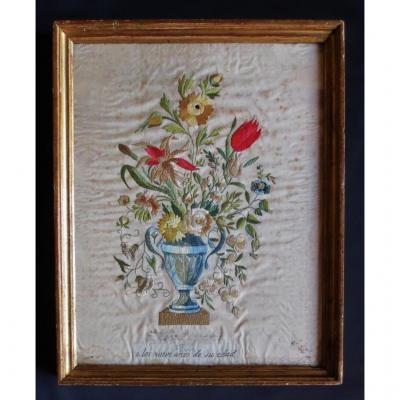 Embroidered Silk Flower Bouquet.