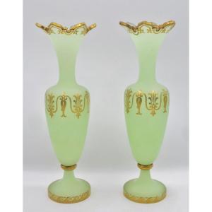 Opaline Vases, 19th Century.