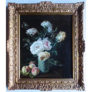 Bouquet Signed C. Gontier, 19th Century.