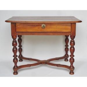 Louis XIV Table In Walnut.
