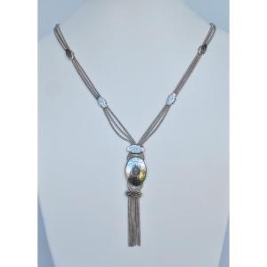 Nielloed Silver Necklace, Anatolia.