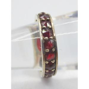 Ring In Vermeil And Garnets. 