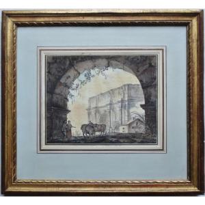 Arch Of Constantine, Rome, Follower Of Hubert Robert.