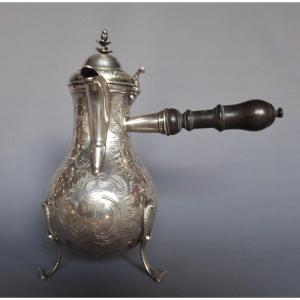 Tripod Ewer In Solid Silver, Late 18th Century.