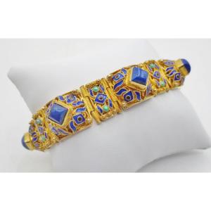 Vermeil And Enamel Bracelet.