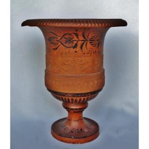 Medici Vase In Terracotta.