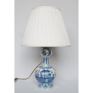 Delft Earthenware Lamp, 18th Century.